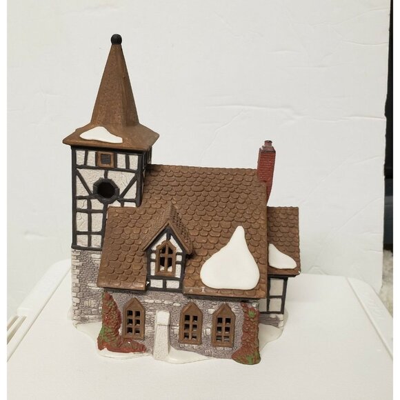 DICKINSON OLD MICHAEL CHURCH POR Intro 1992 Retired December 1996 Lighted - Picture 2 of 12